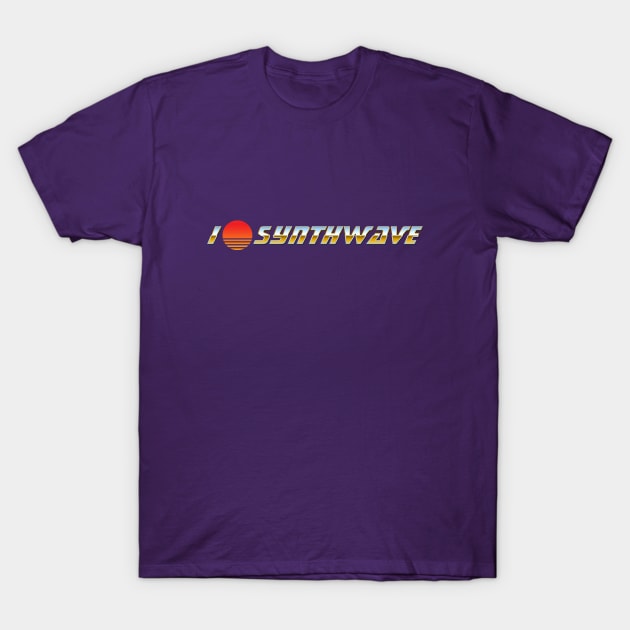 I Heart Synthwave T-Shirt by GloopTrekker
